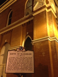 Historical marker near the Ryman Auditorium. Bluegrass seems like it has been around longer.